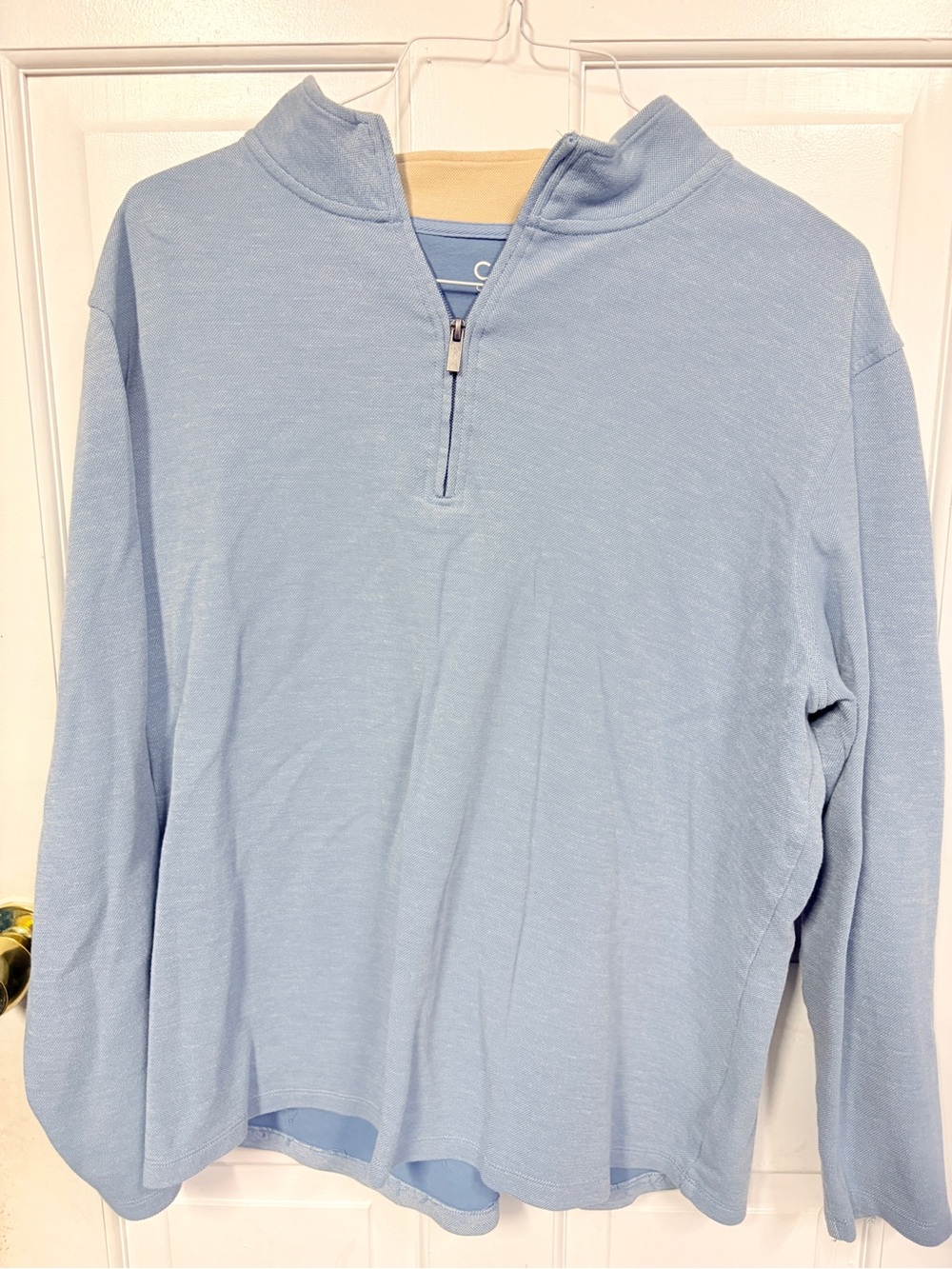 C&C California Men's Pale Blue Half-Zip Pullover